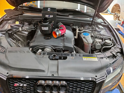 trường hợp công ty mới nhất về 2011 Audi A5 2.0T Upgrade EDDYSTAR Carbon Fiber Atomic Intake Kit ✨ Power Awakened