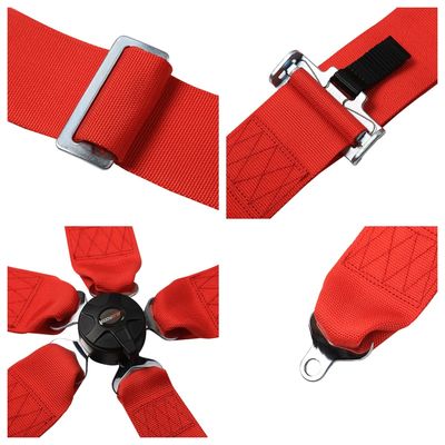 EDDYSTAR Đường dây an toàn đua có thể điều chỉnh Xe đua 5 điểm Camlock Harness