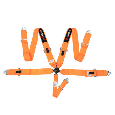 EDDYSTAR Thắt lưng an toàn ô tô chạy đua bằng nylon Drift màu cam 5 điểm