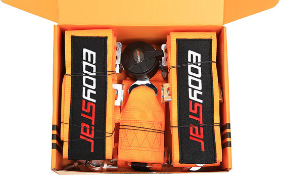 EDDYSTAR Thắt lưng an toàn ô tô chạy đua bằng nylon Drift màu cam 5 điểm